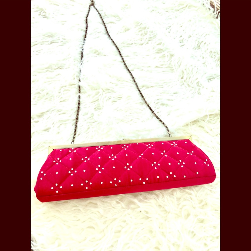 NWOT Red Gemstone Clutch Purse